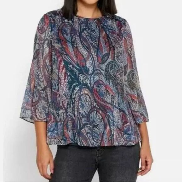 Ted Baker London Women's Beaatha Pleated Lined Paisley - Picture 1 of 7